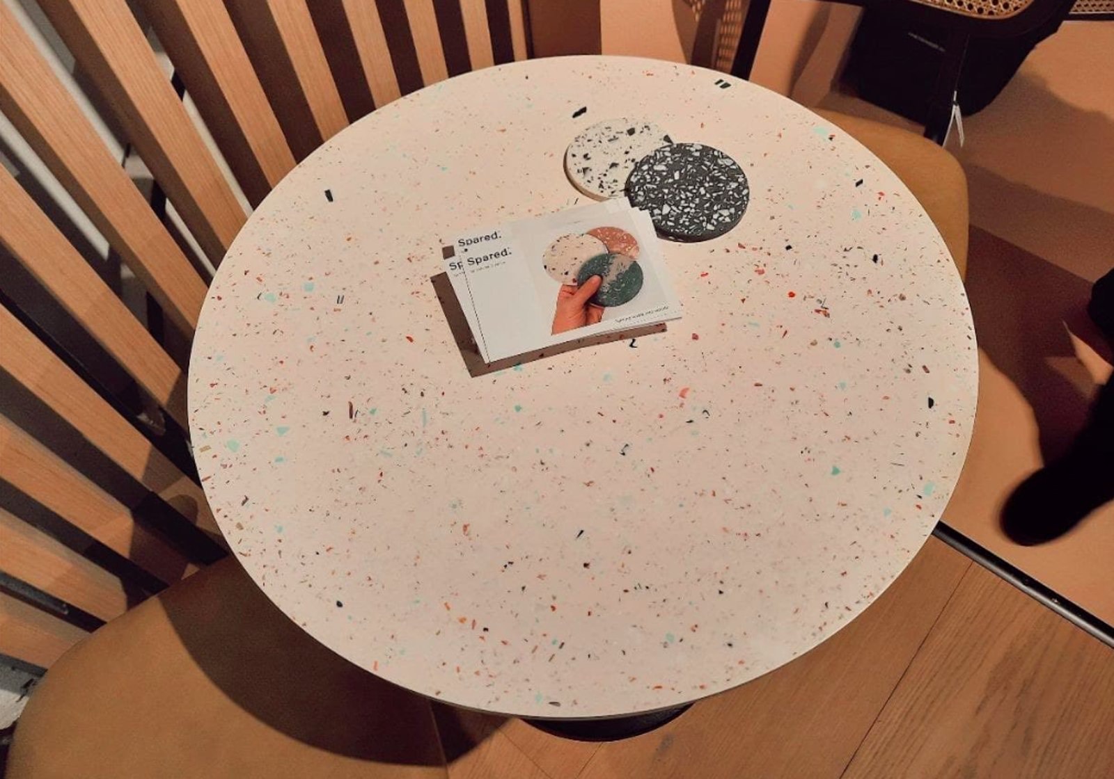 Table made from bottle tops