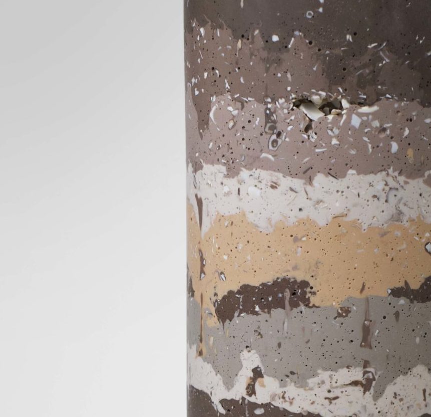 a close up of a custom recycled tables