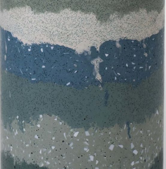 a close up of a recycled side tables