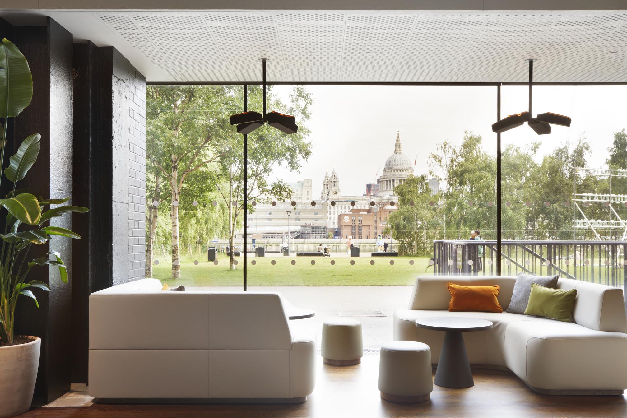 Circular Design at Corner, Tate Modern- Tables made with Coffee and shell by Spared