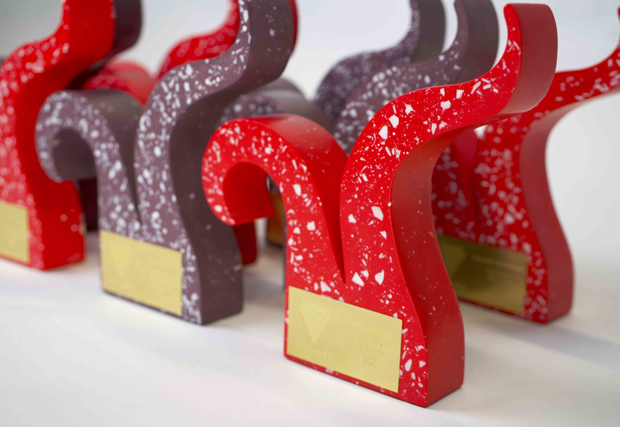 Custom Sustainable Trophies by Spared for Virgin Voyages