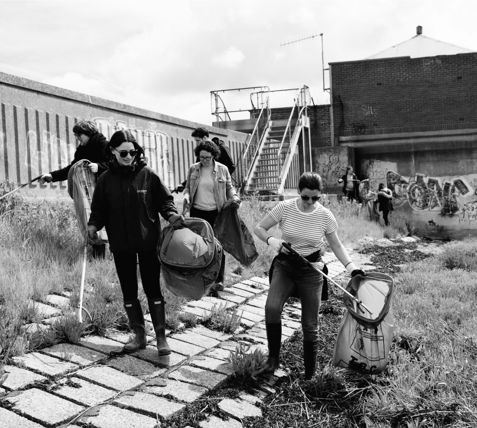 Spared shore-side clean-up - repurposed river plastics